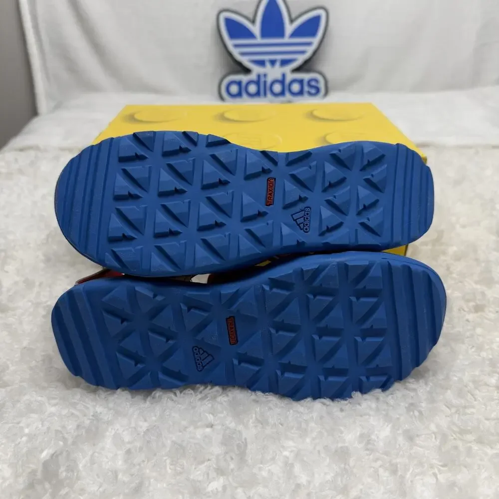 LEGO x adidas Captain Toey J 'Bright‎ Blue Red' Size 6 GY5090 Sandals Boys New